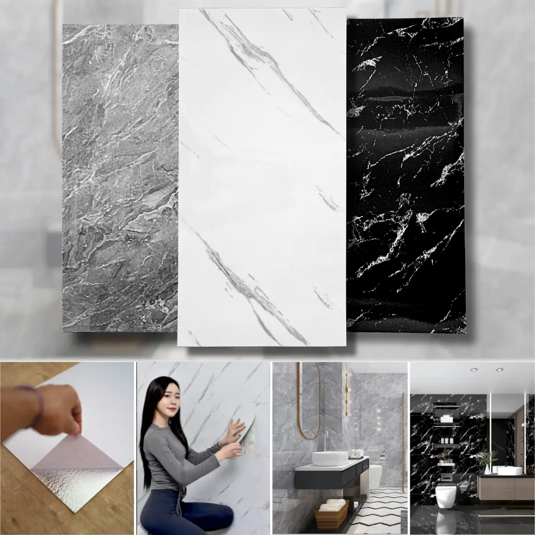 Painel 3D Mármore Parede Autocolante